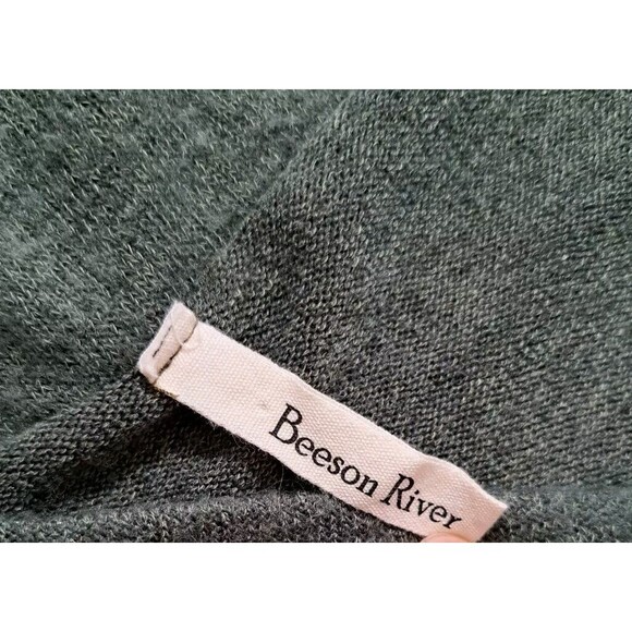 Beeson River Green Sweater Crisscross Top Long Sleeve Women's Size M Made in USA - Picture 3 of 10